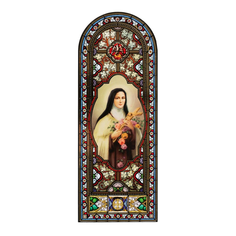 Cathedral Window St. Therese Plaque