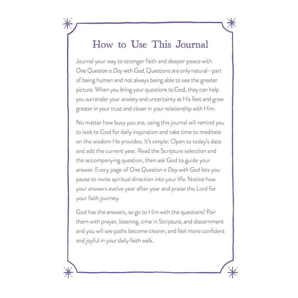 One Question a Day with God: A Three-Year Journal