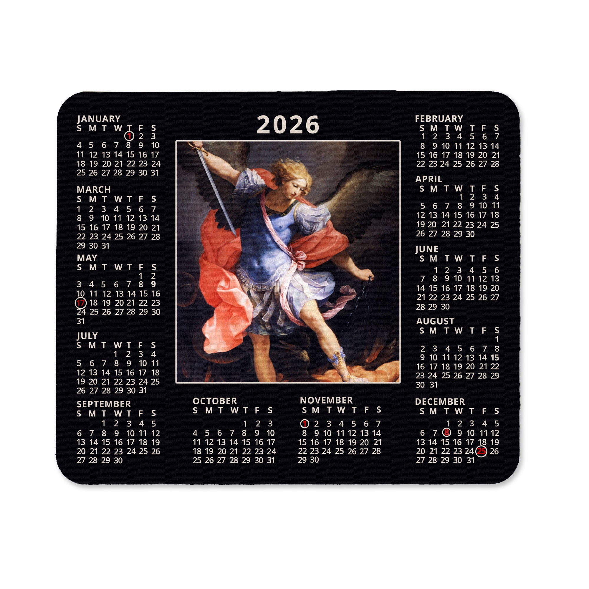 Saint Michael Calendar Mousepad