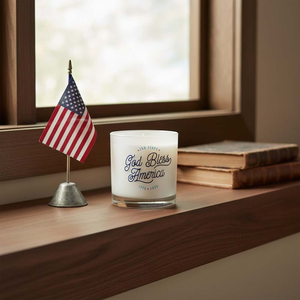 God Bless America 250th Commemorative Candle