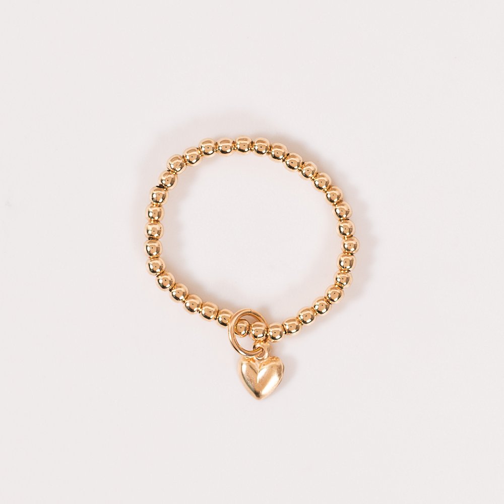 Mini Heart Charm Ring Size 7/8