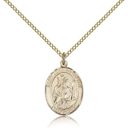 Gold Filled St. John the Baptist Pendant w/ Chain | The Catholic Company®
