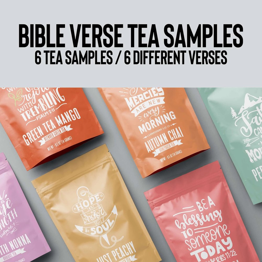 Bible Verse Tea Sampler Gift Box - 6 Teas