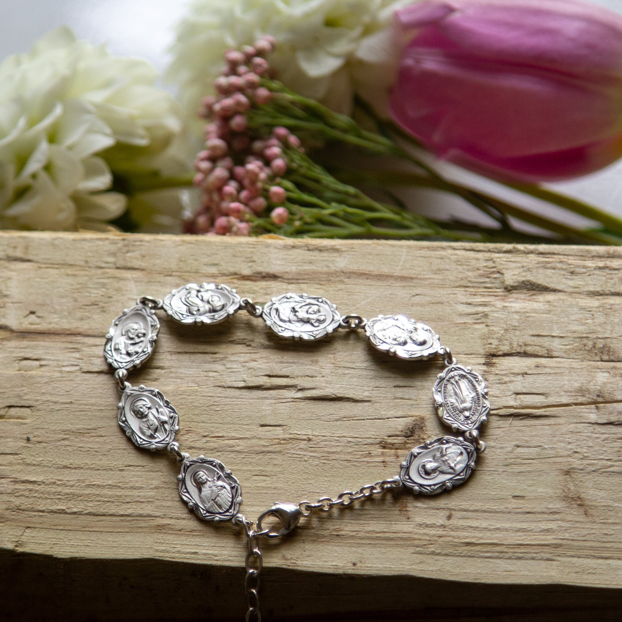 Sterling Silver Patron Saint Bracelet