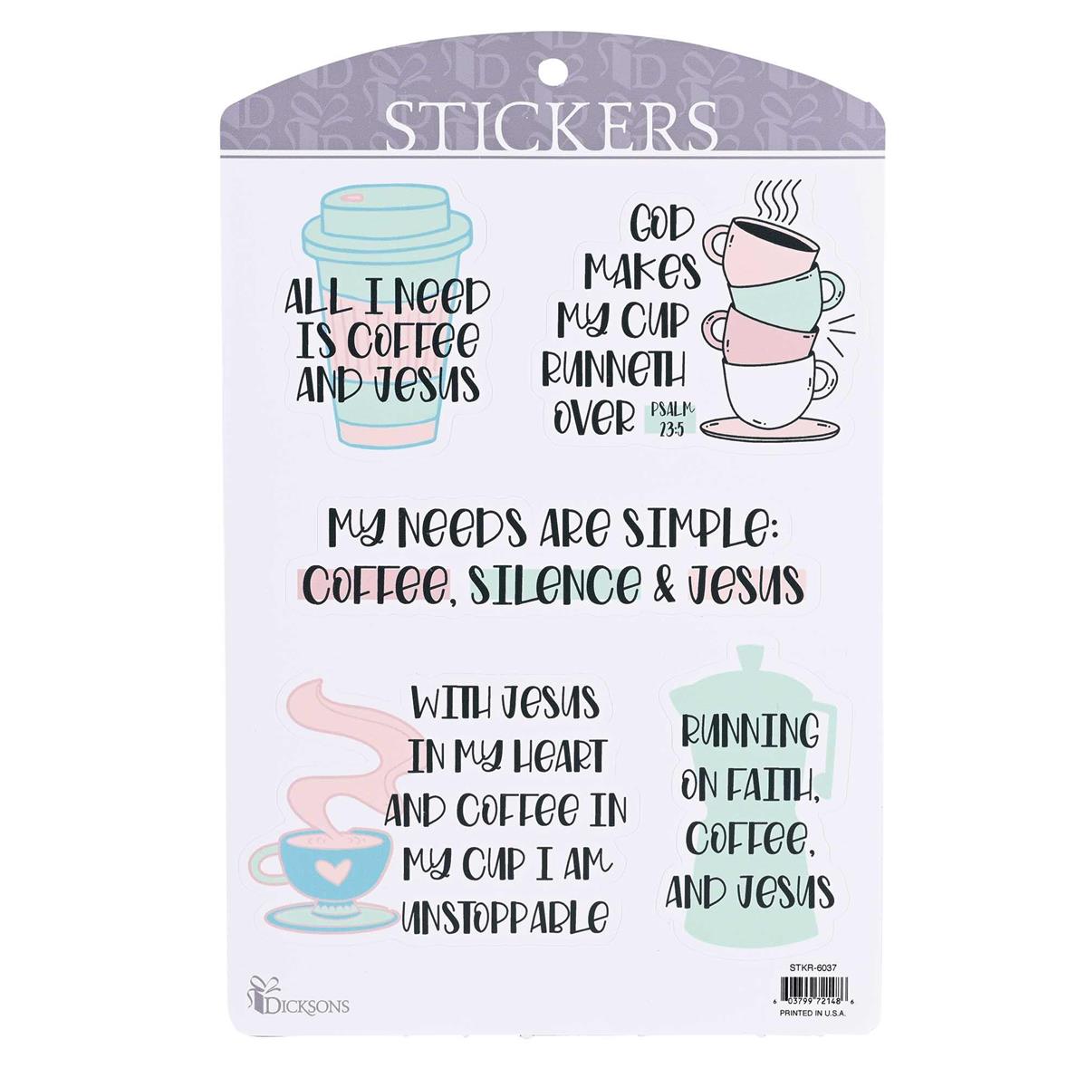 Coffee & Jesus Sticker Set