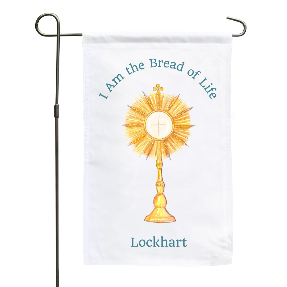 Personalized Bread of Life Garden Flag