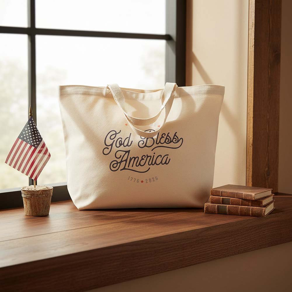 God Bless America 250th Commemorative Canvas Tote