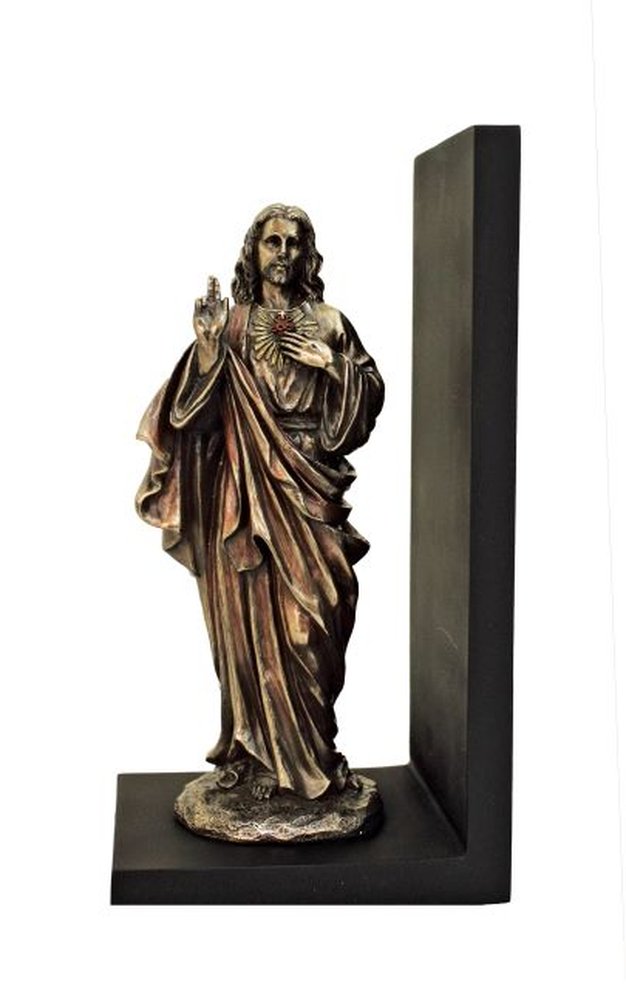 Sacred Heart of Jesus Bronzed Bookend