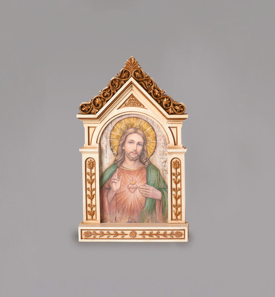 Sacred Heart Table Top Shrine - 6.25"
