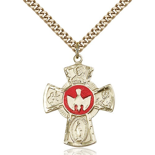 14kt Gold Filled 5-Way Pendant 1 18 X 7/8"