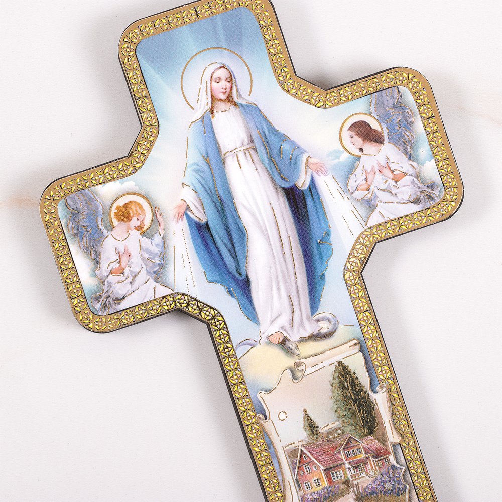 Our Lady of the Miraculous Medal Home Blessing Wall Cross - 7"