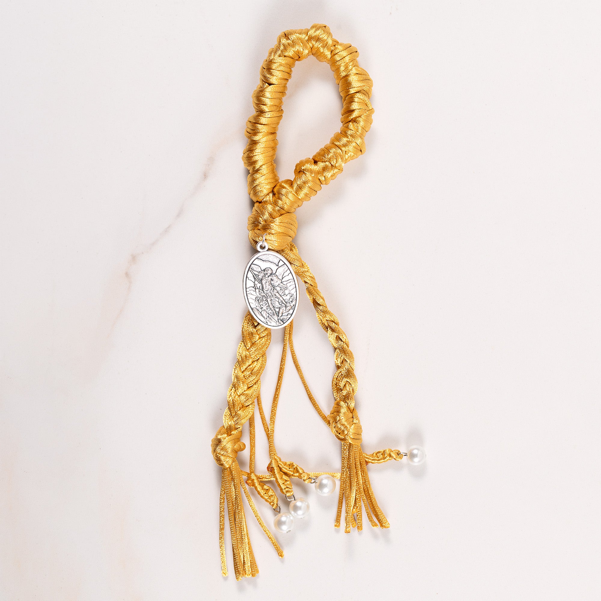 Handcrafted Braided Golden Yellow St. Michael Home Blessing
