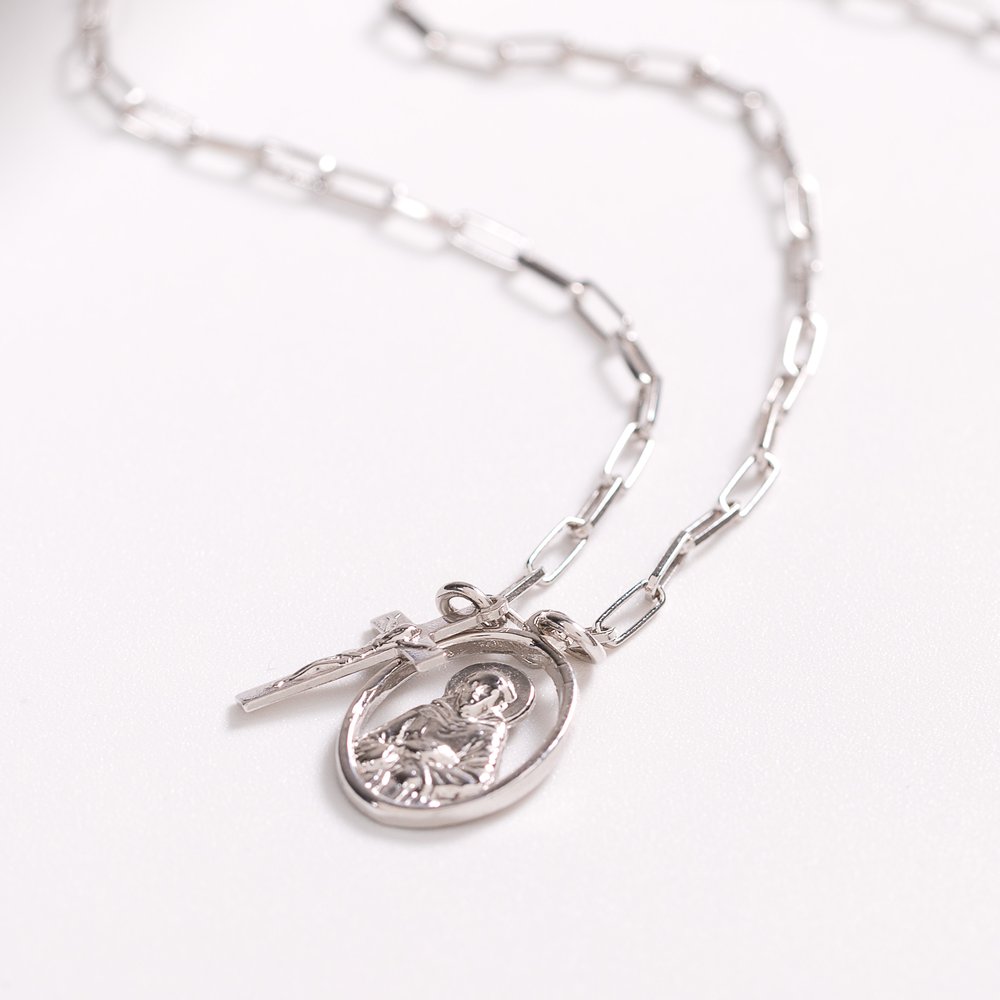 St. Francis Medal & Crucifix Necklace
