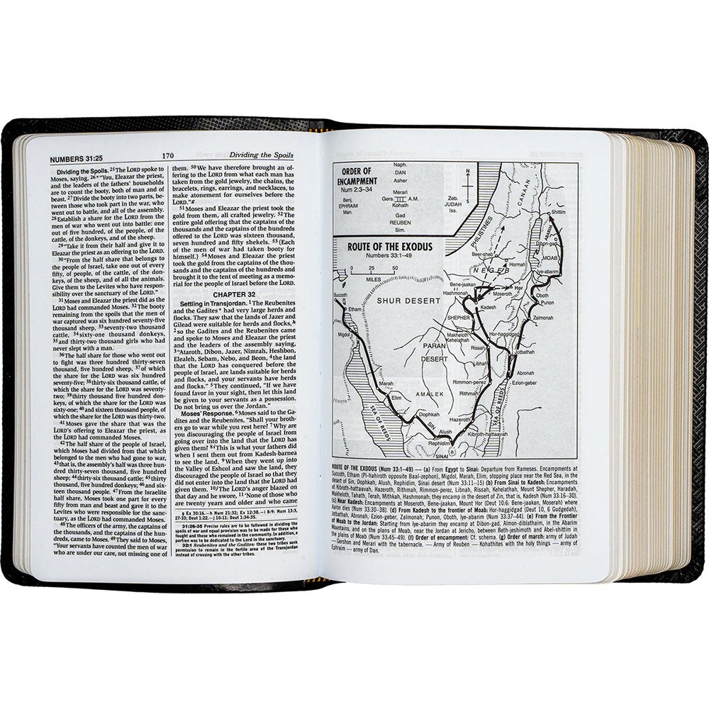 Black Leatherette St. Joseph New Catholic Bible - Compact Edition 4.5 " x6.5"