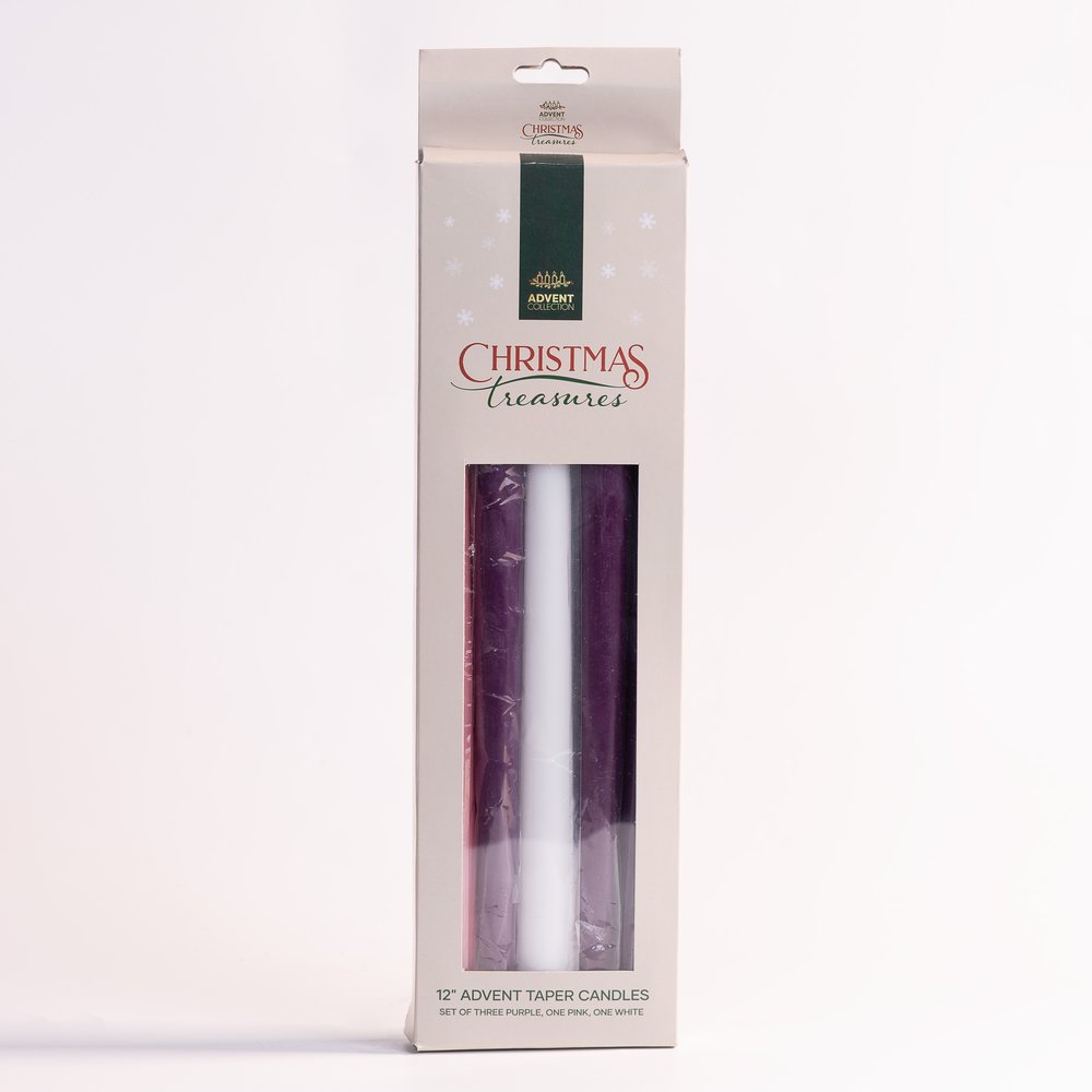 12" Advent Tapers 5 - Candle Set