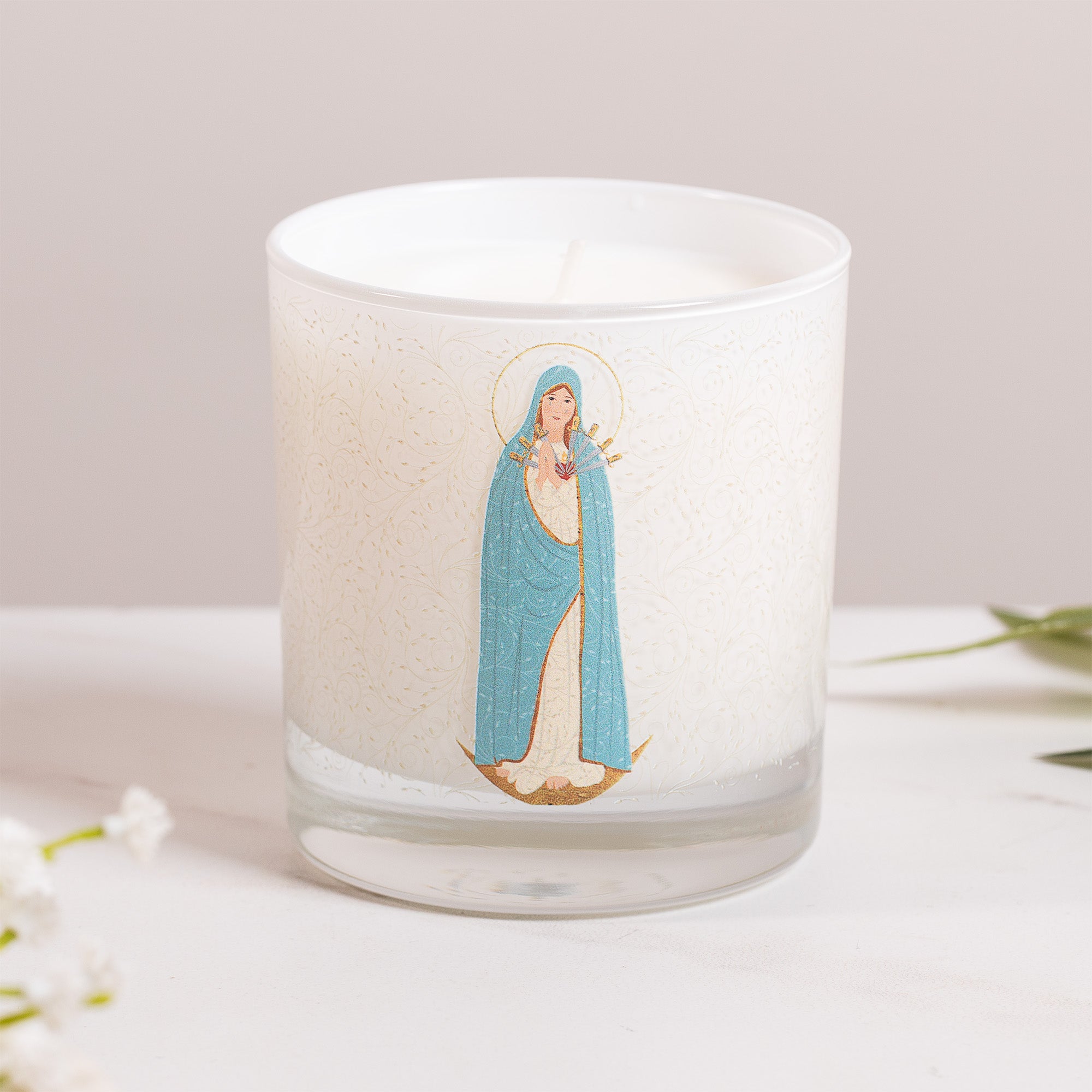 Our Lady of Sorrows Toile Candle