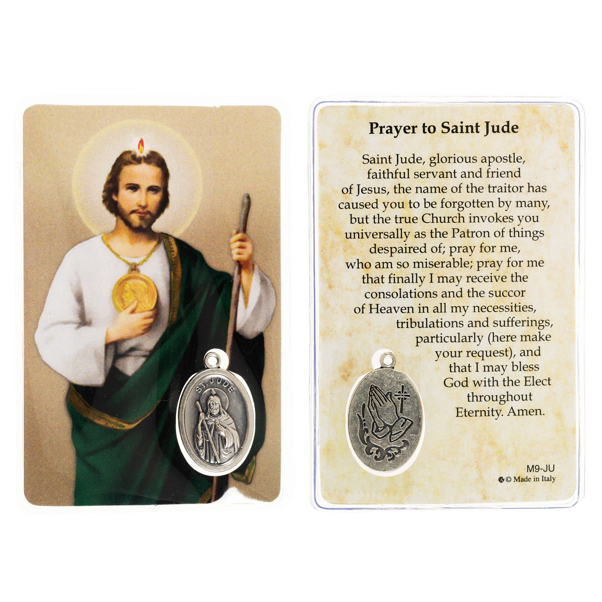 Laminated St. Jude Prayer Card with Medal | The Catholic Company®