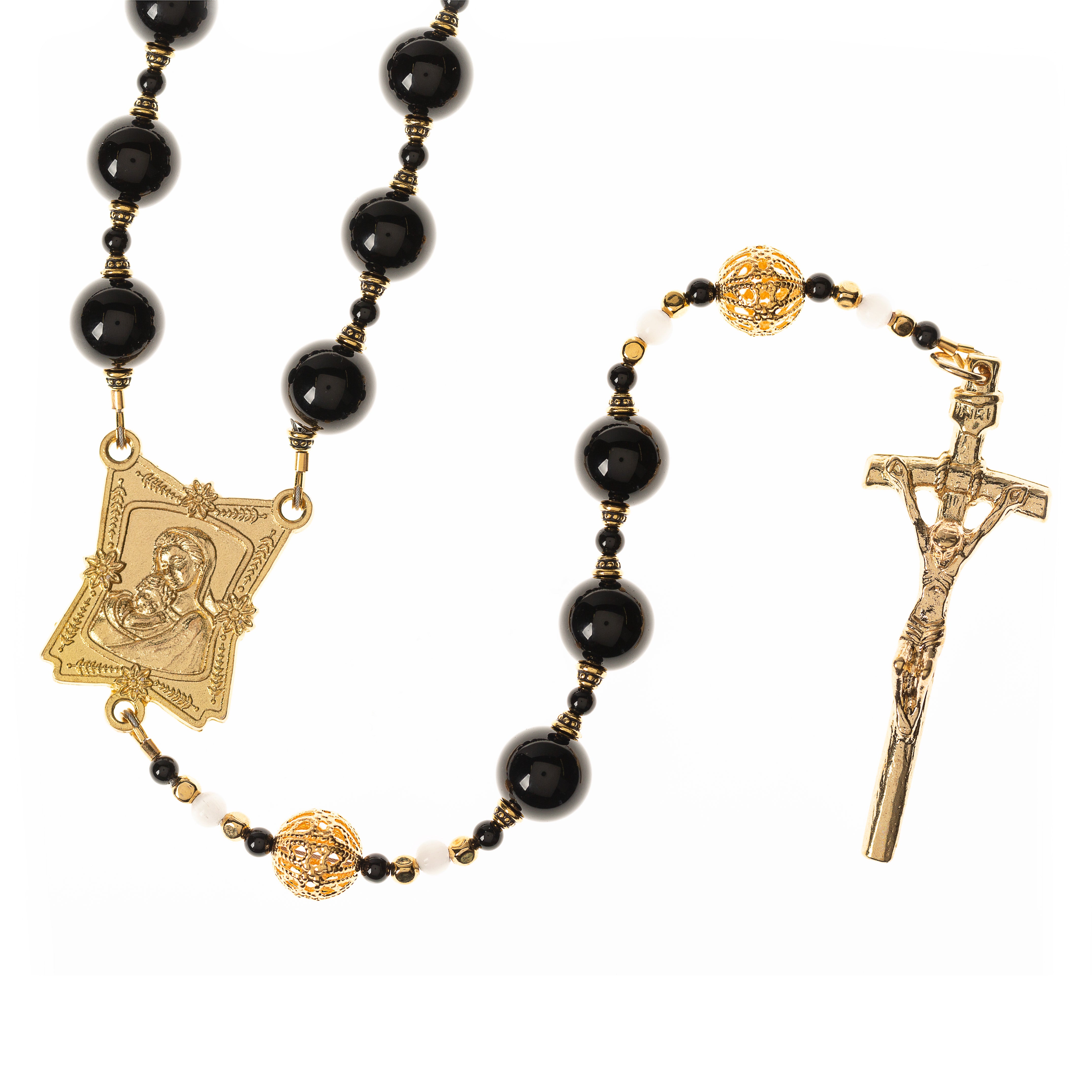 Onyx & Gold Rosary for Priests