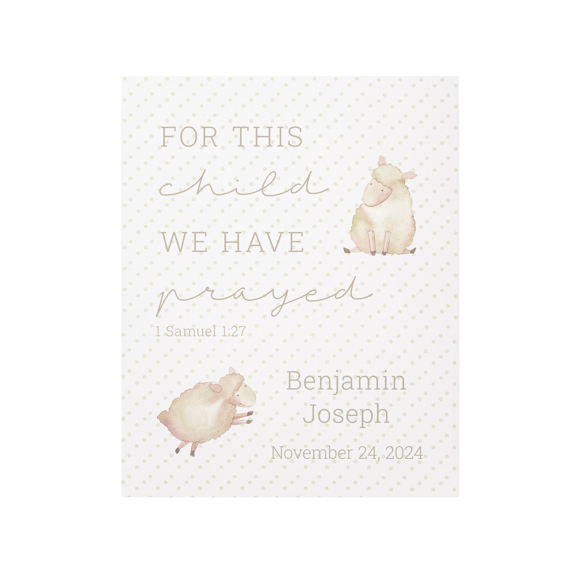 Personalized For This Child Art Plaque - 10"