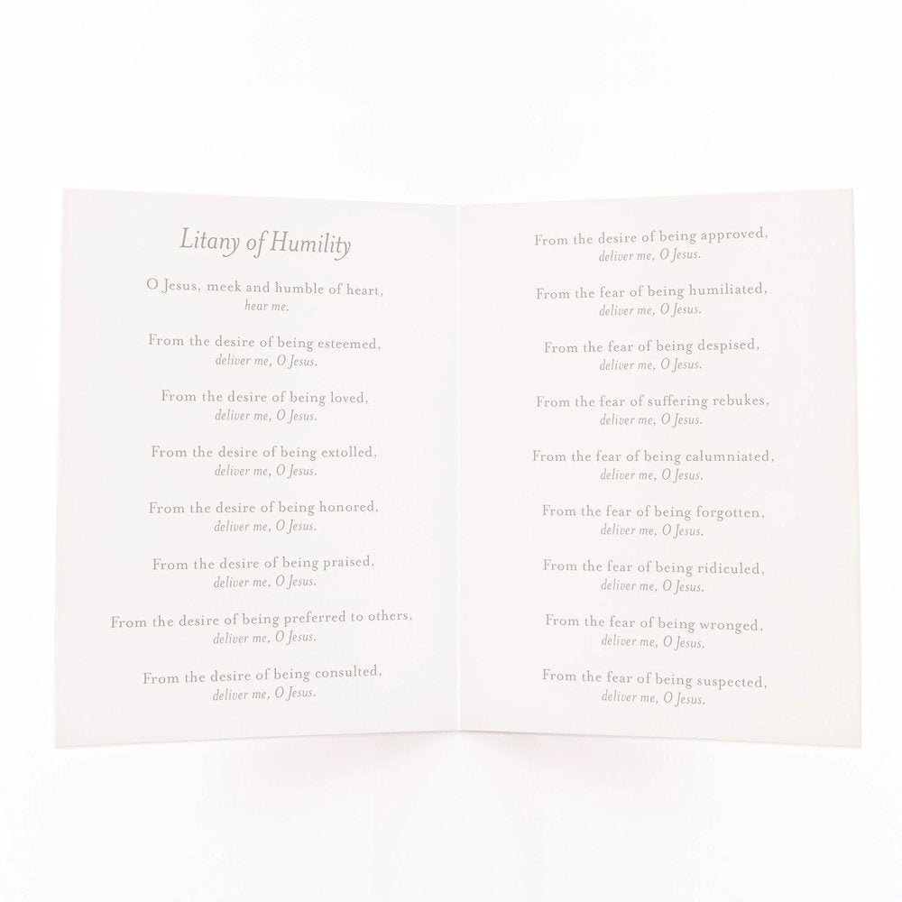 Litany of Humility Folded Prayer Card