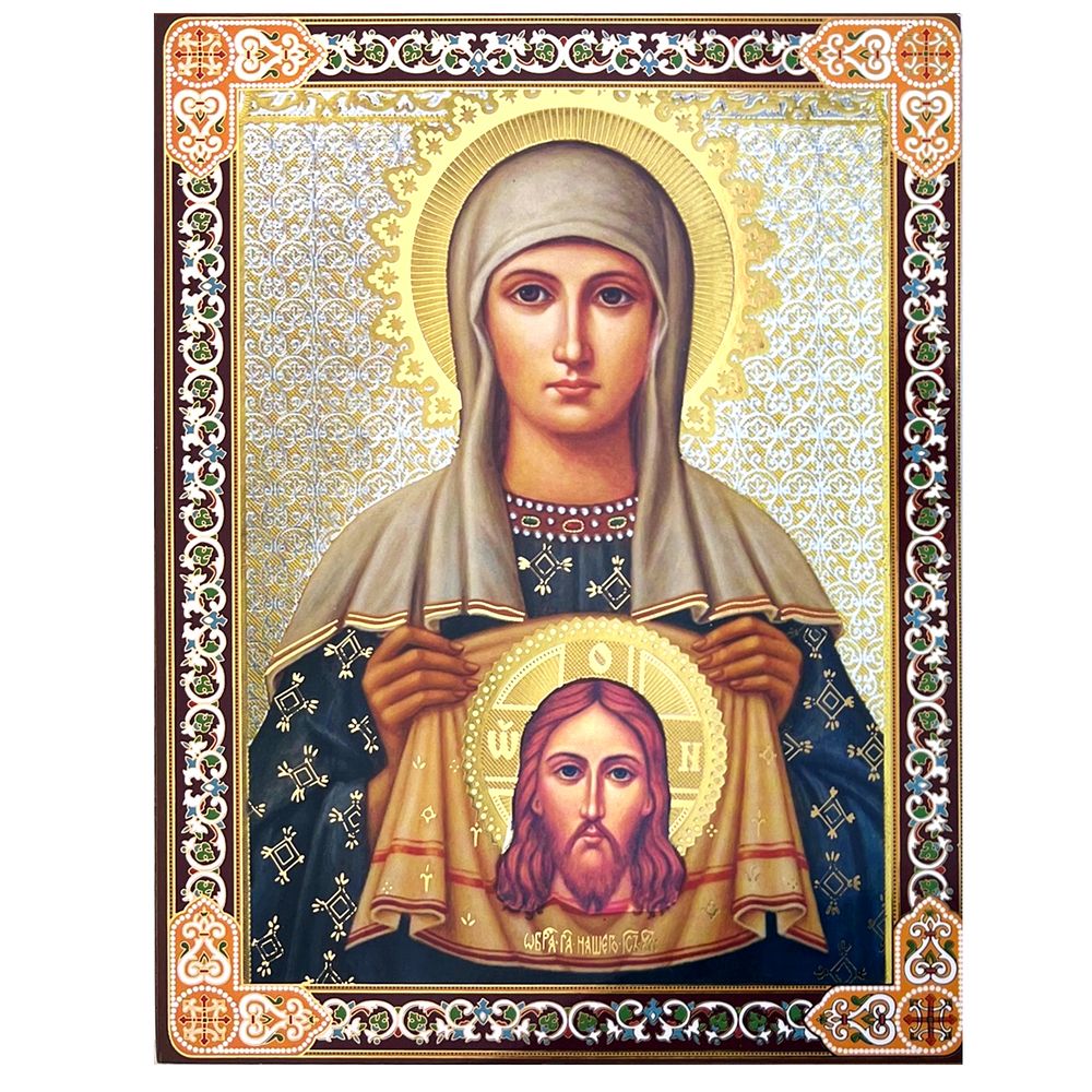 Gilded St. Veronica Russian Icon