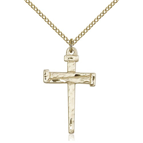Nail Cross Pendant, Bliss, 14Kt Gold-Filled