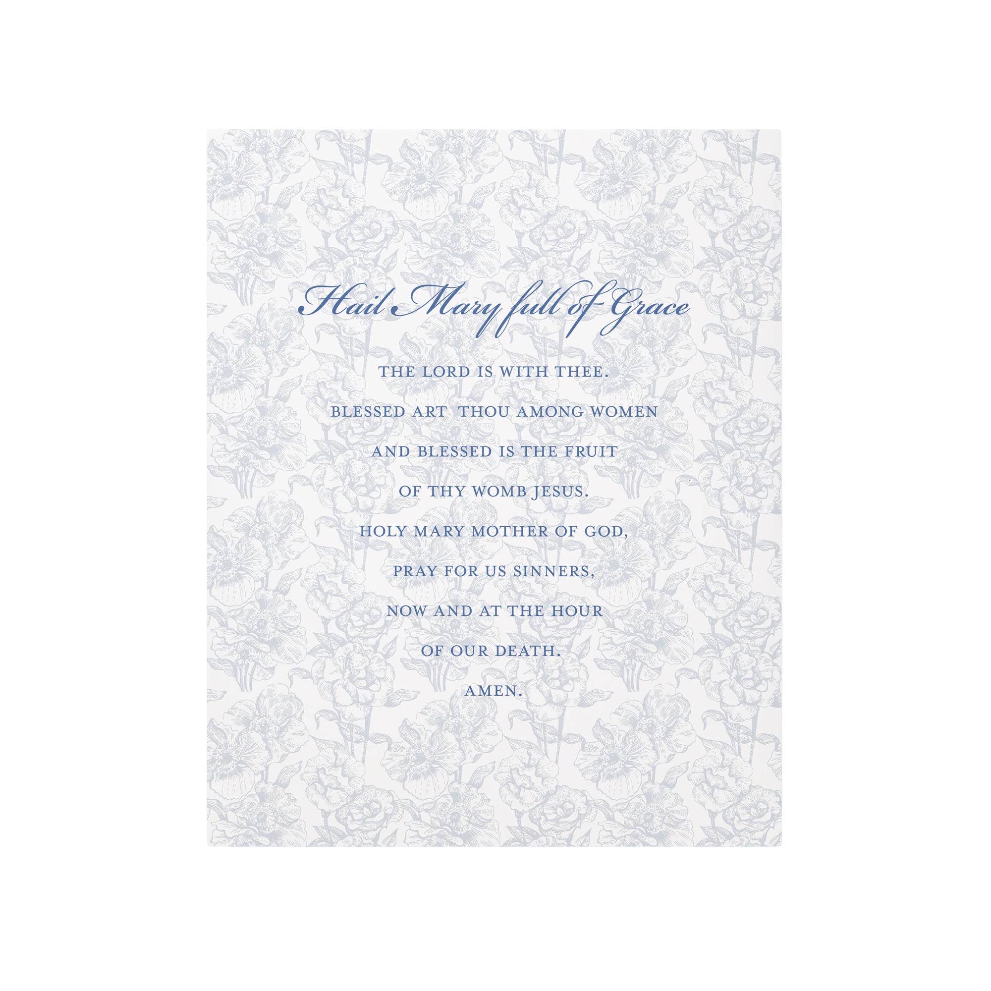 Hail Mary Toile Art Plaque - 10"
