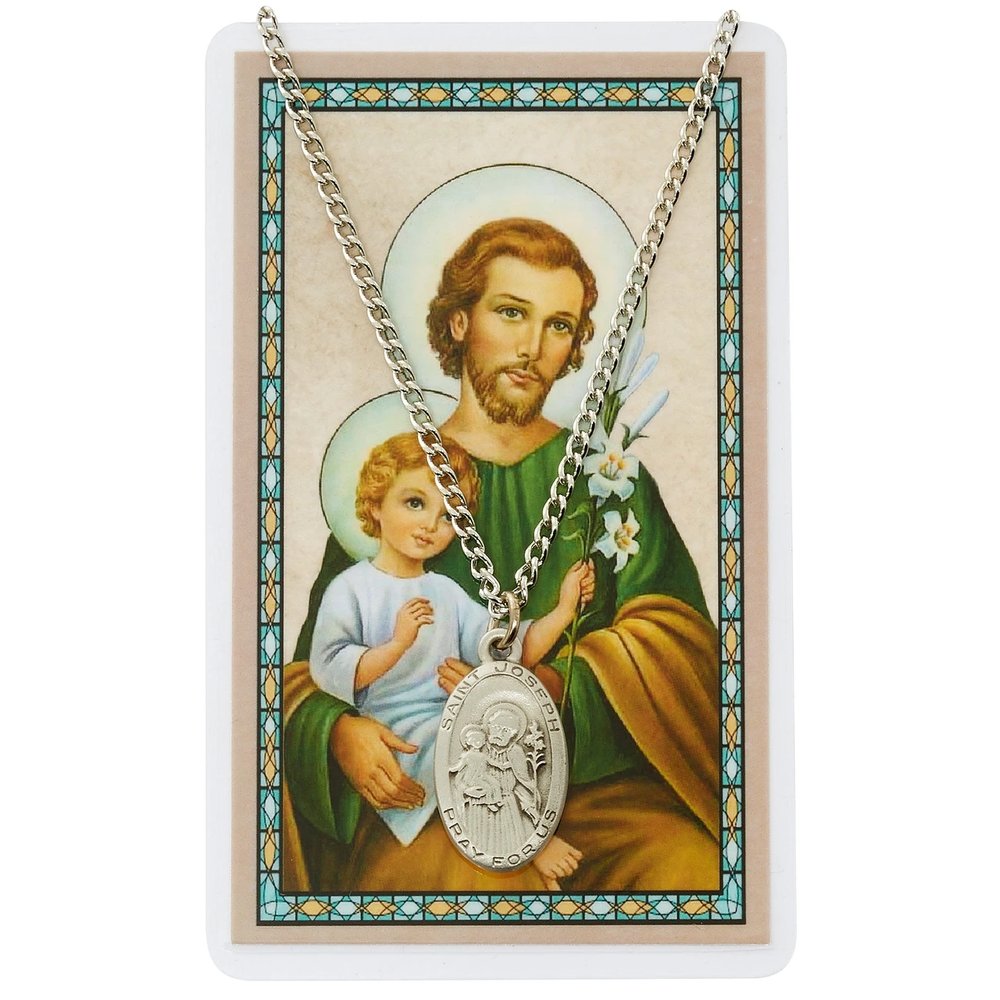 St. Joseph Necklace & Prayer Card Set