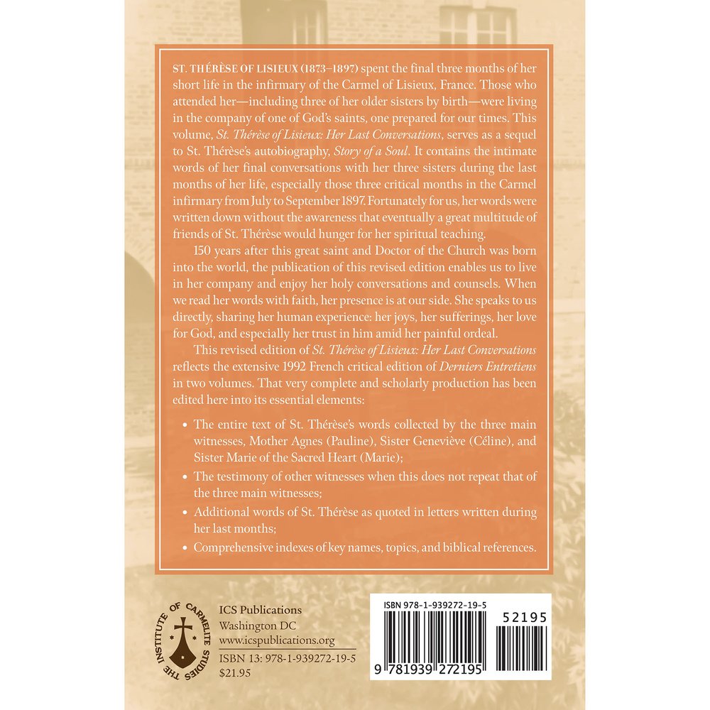 St. Therese of Lisieux: Her Last Conversations, Revised Edition