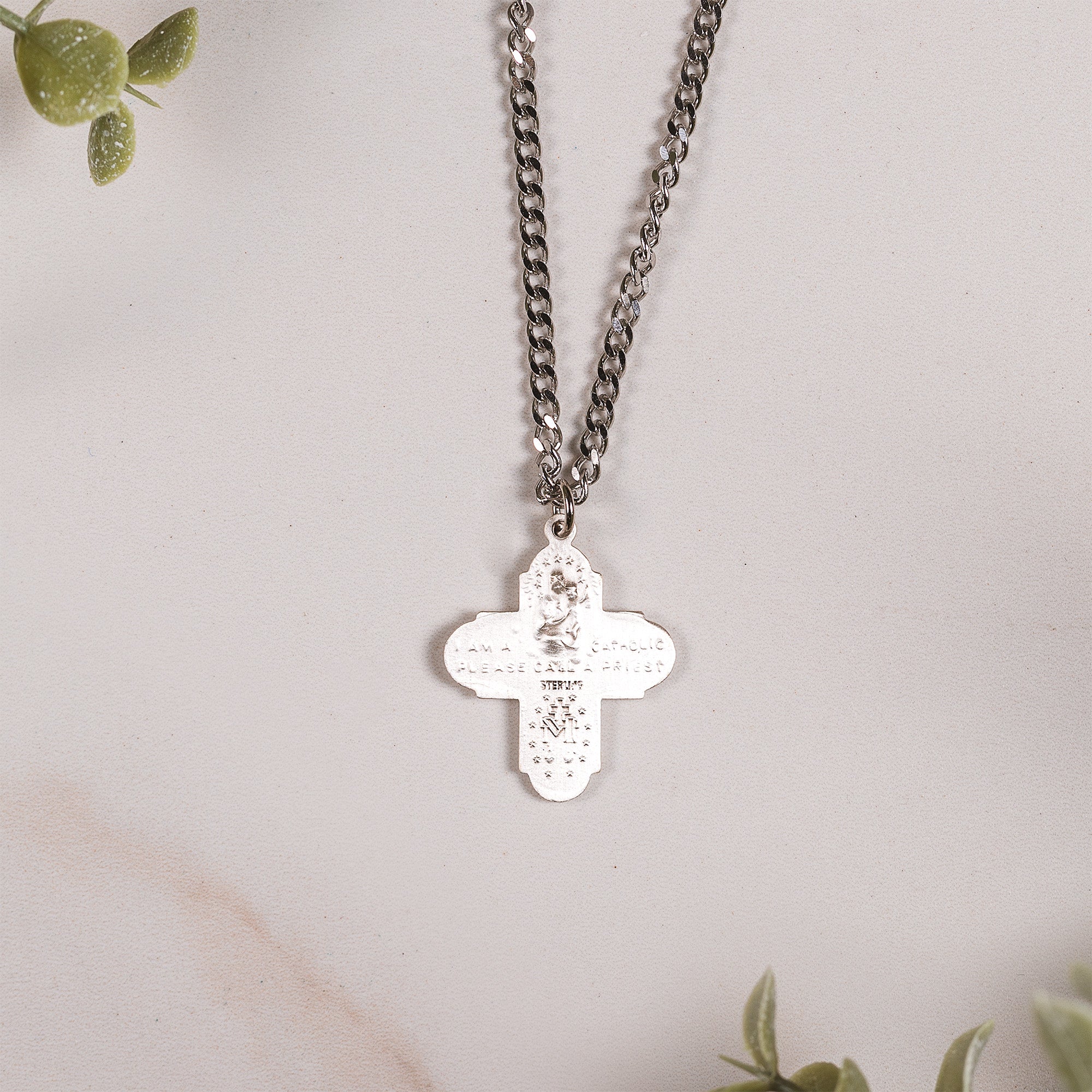 Sterling Silver St. Jude 4-Way Medal Necklace