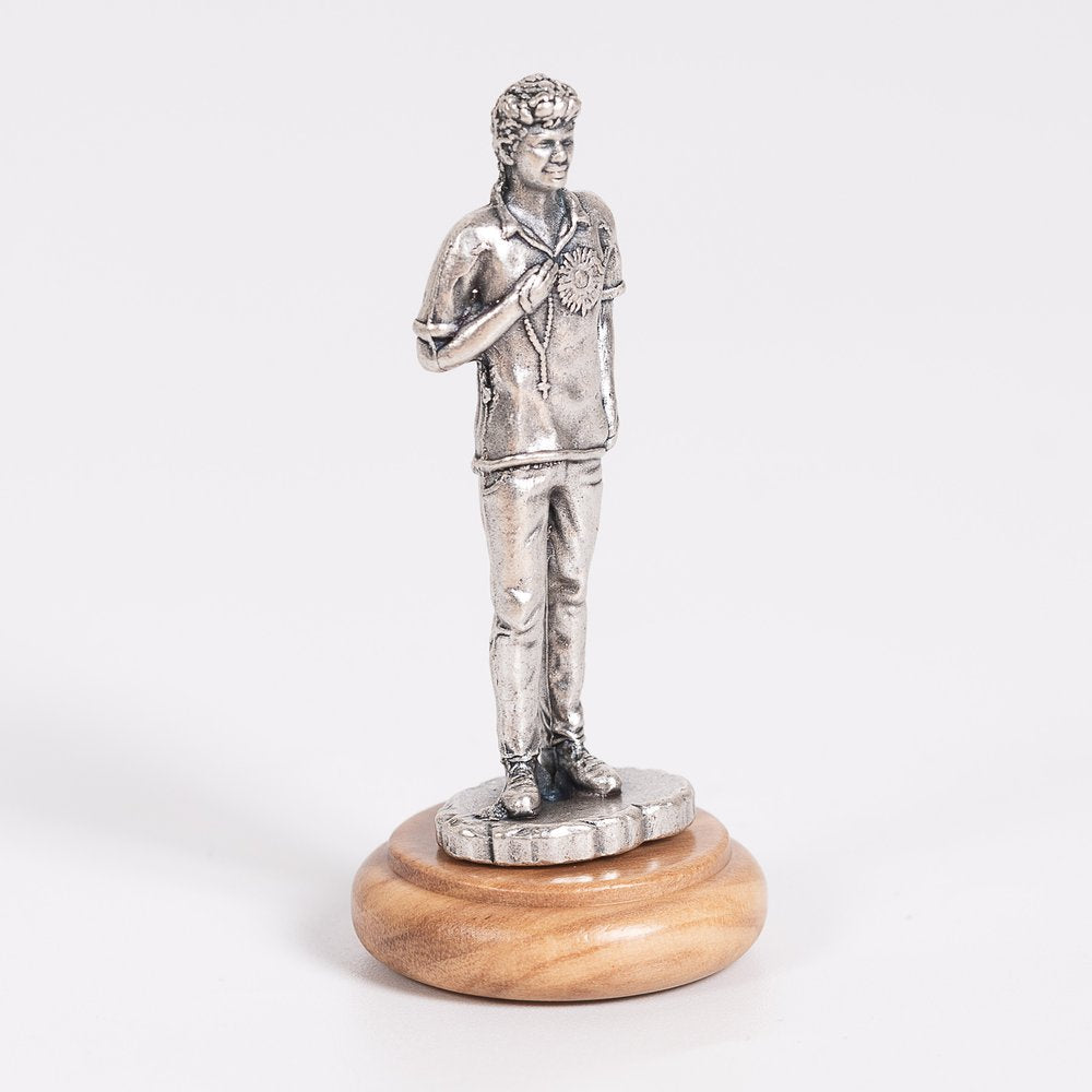 St. Carlo Acutis Figurine on Olivewood Base - 2.64"