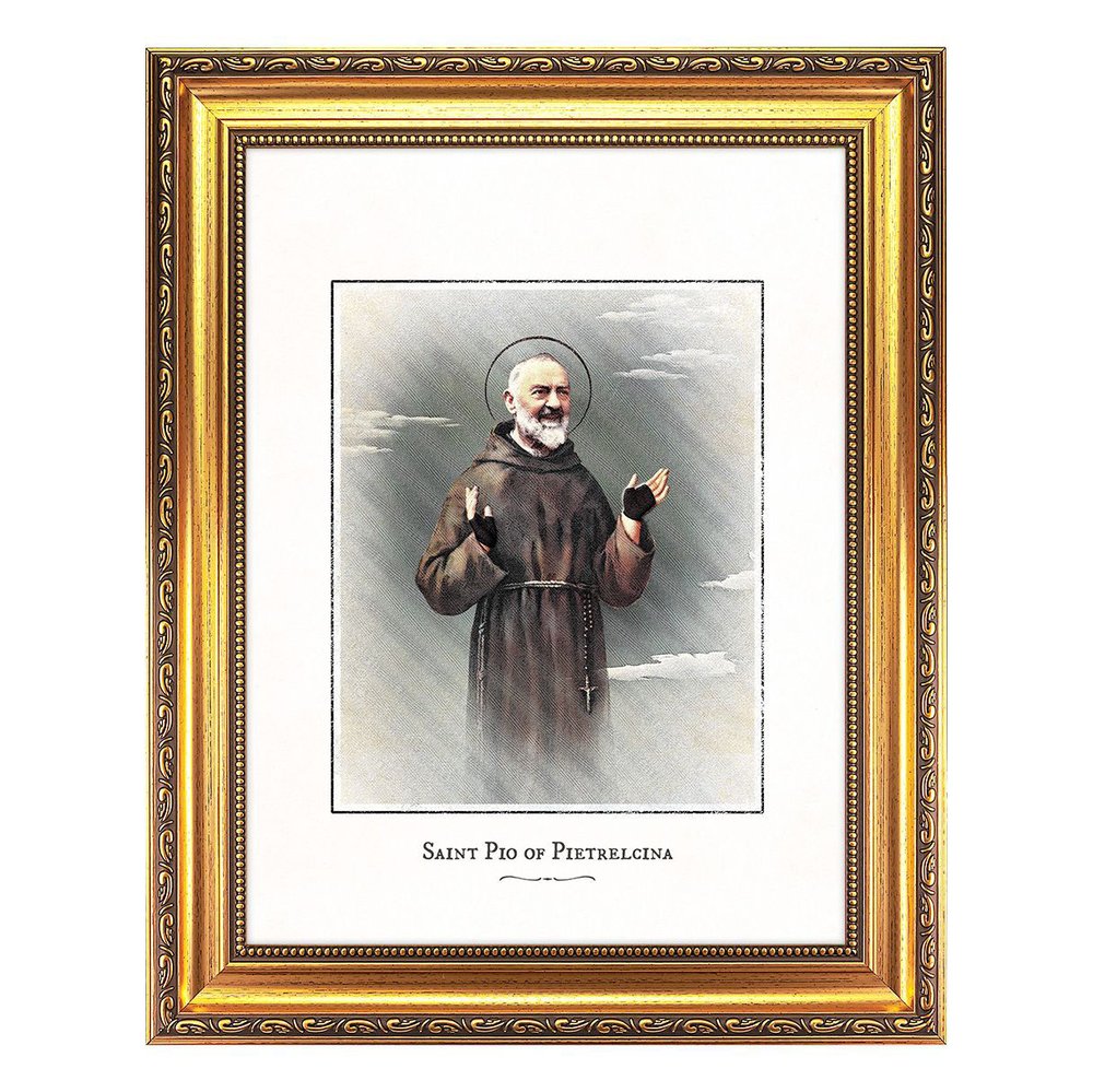 St. Padre Pio Vintage Framed Print