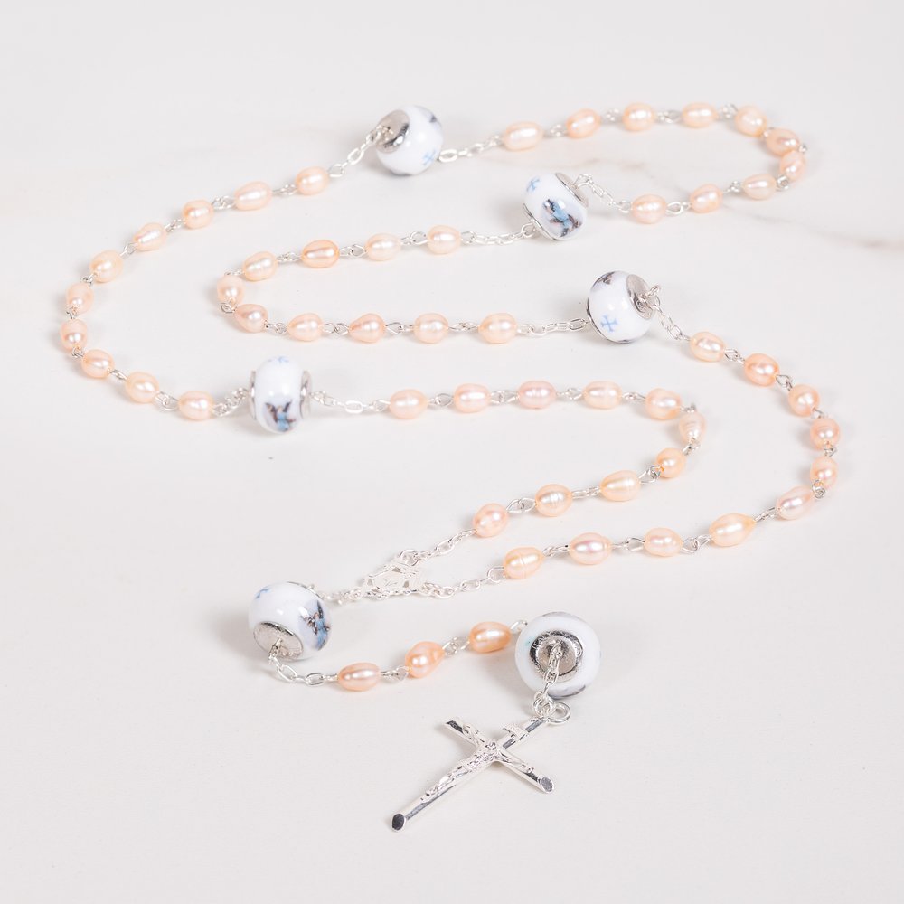 Italian Freshwater Pearl St. Michael Rosary