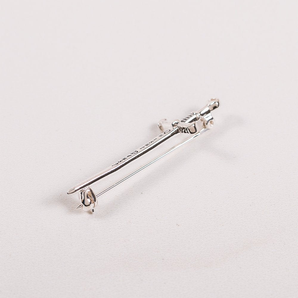 Sterling Silver St. Michael Quis ut Deus Sword Lapel Pin