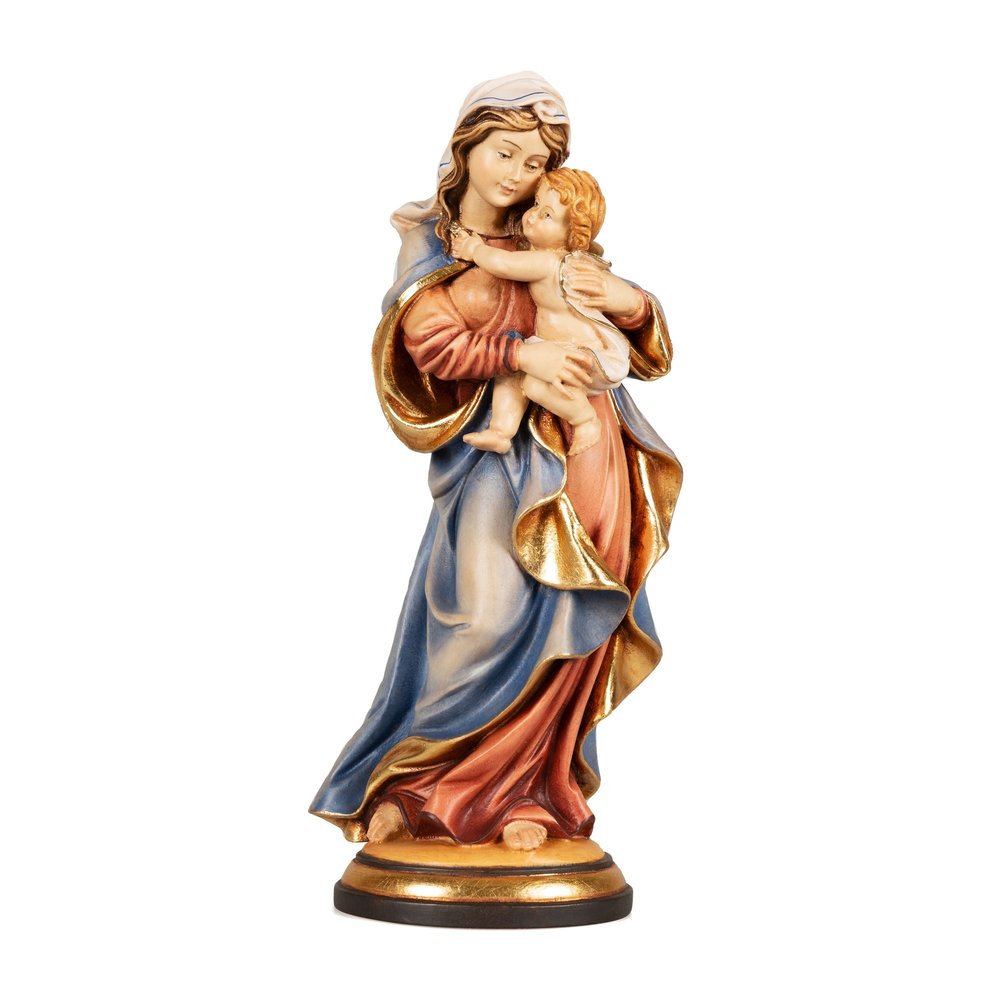 Raffaelo's Madonna Italian Wood Statue - 12"