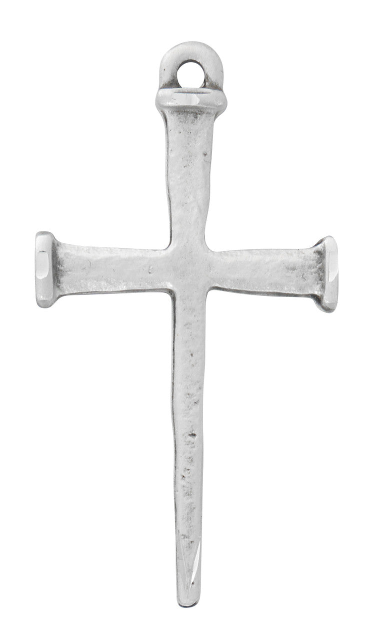 Sterling Silver Nail Cross Necklace