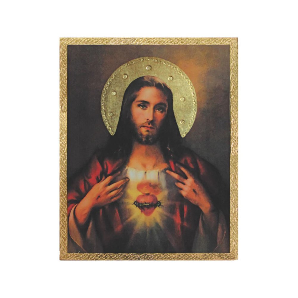 Sacred Heart of Jesus Florentine Plaque