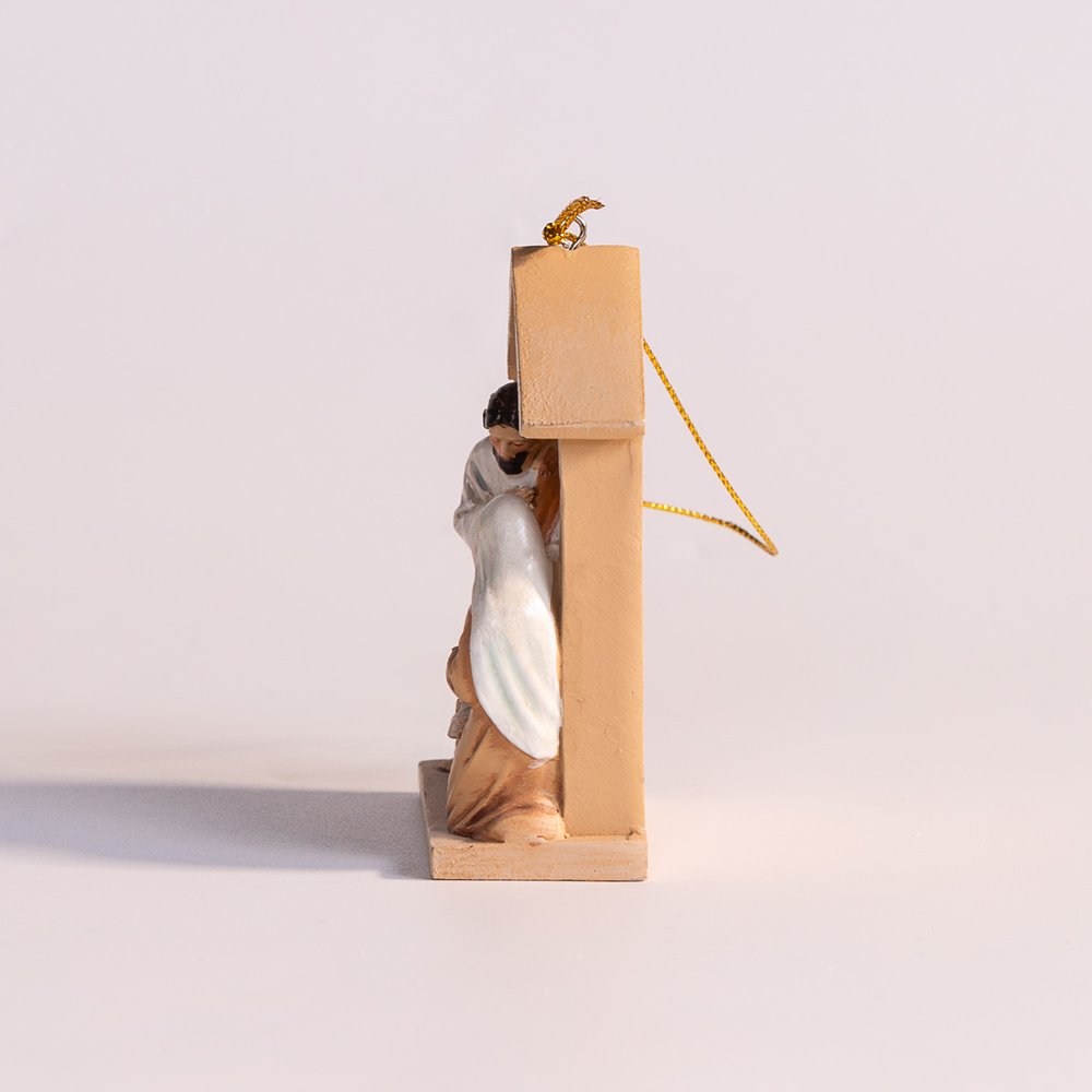 Holy Family Scripture Verse Crèche Ornament - 3.5"