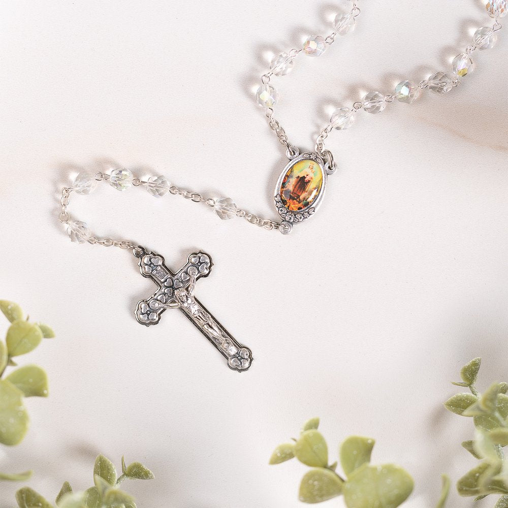 Clear Czech Crystal 100 Requiem Rosary