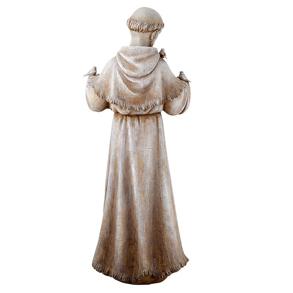 St. Francis Garden Statue with Bird Bath - 24"