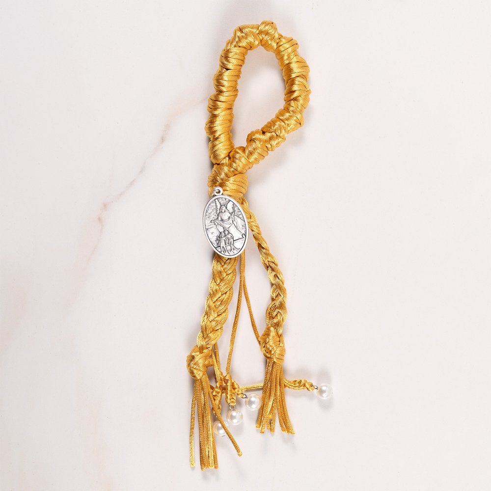 Handcrafted Braided Golden Yellow St. Michael Home Blessing
