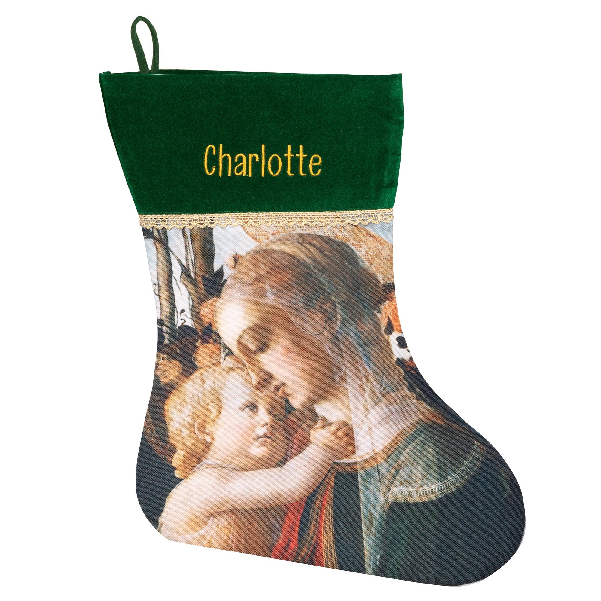 Personalized Madonna and Child Christmas Stocking