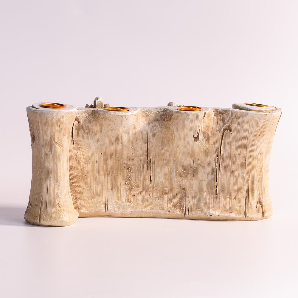 Nativity Scroll Advent Candleholder