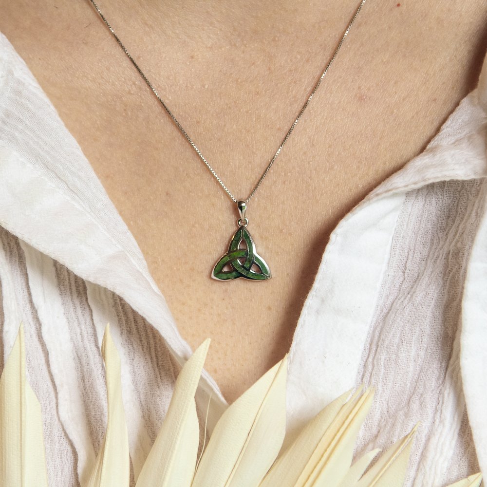 Sterling Connemara Trinity Knot Necklace