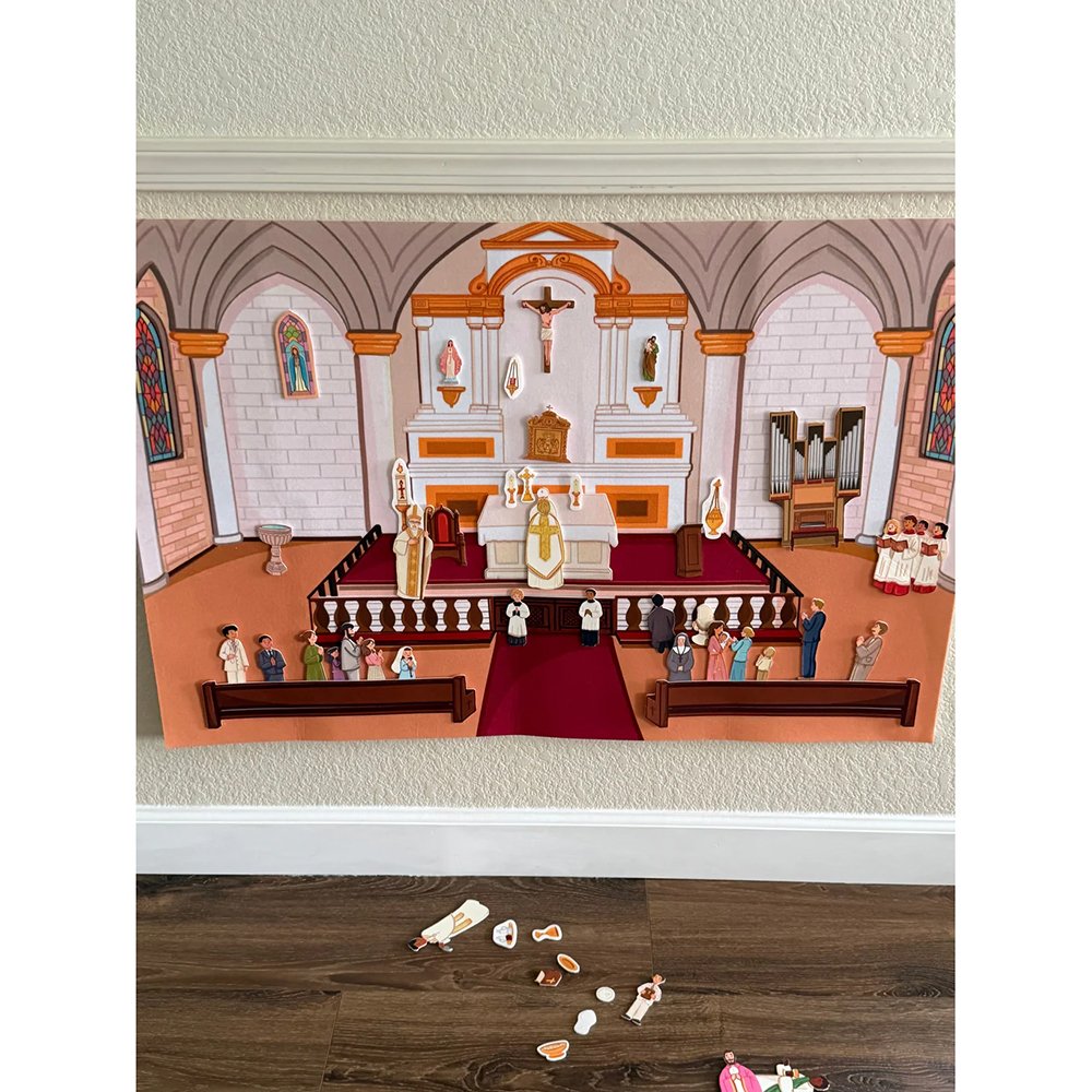 Pray & Play Church Felt Story Board Set - 50+ Pieces