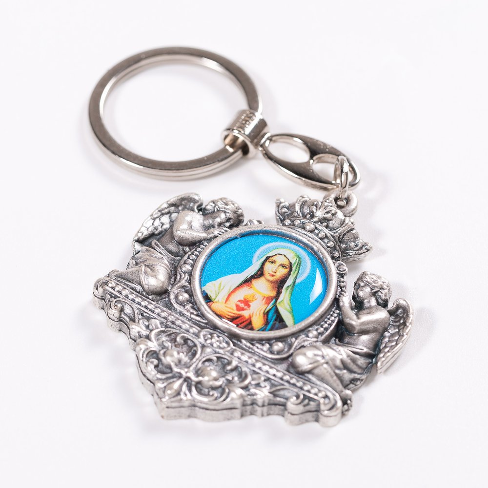 Immaculate Heart of Mary & Angels Key Ring