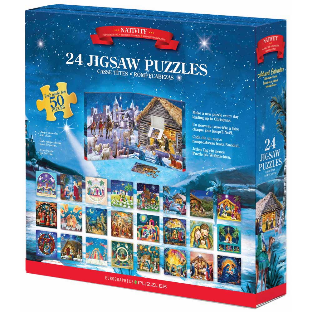 Nativity Jigsaw Puzzles Advent Calendar - 24 Puzzles
