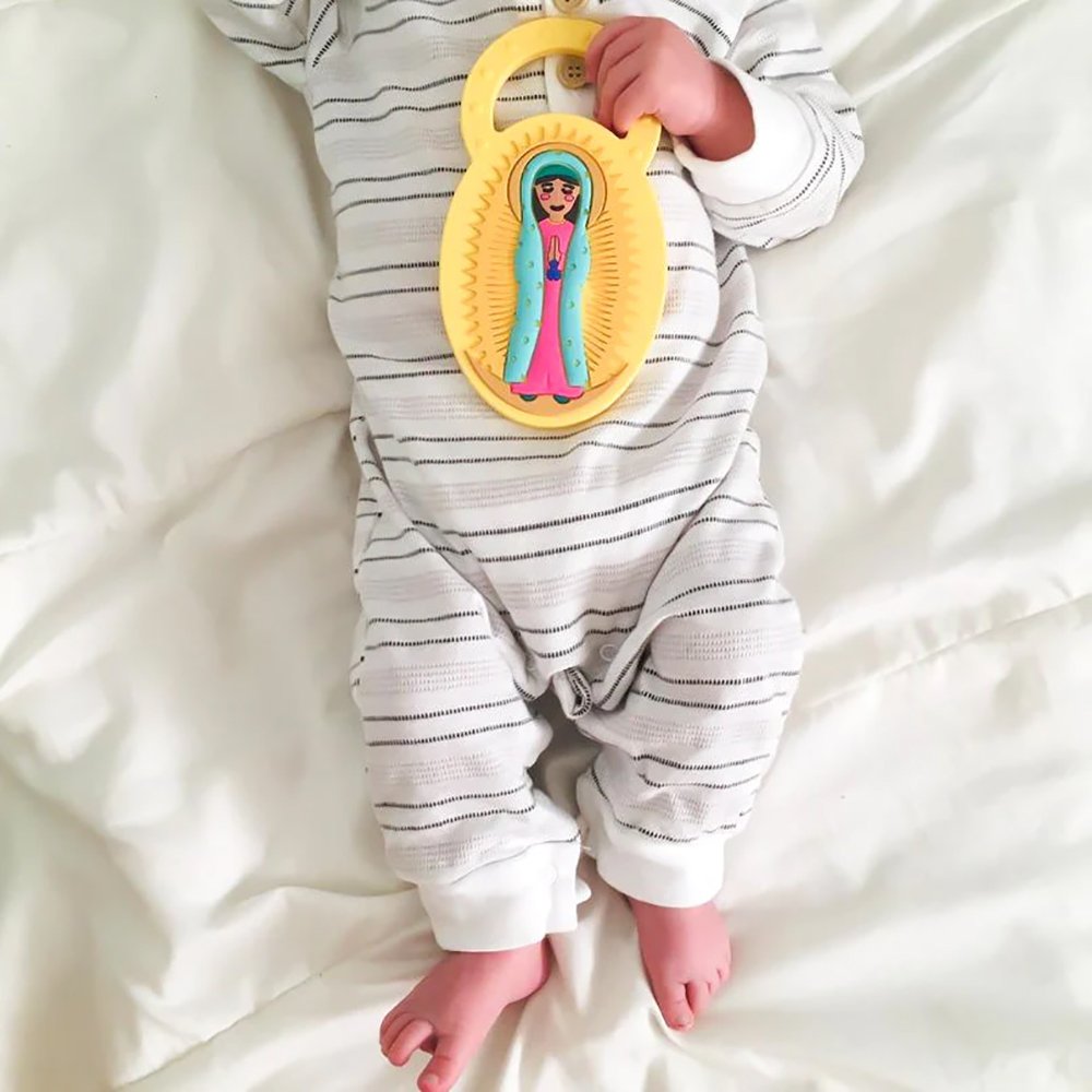 Our Lady of Guadalupe Silicone Teething Ring