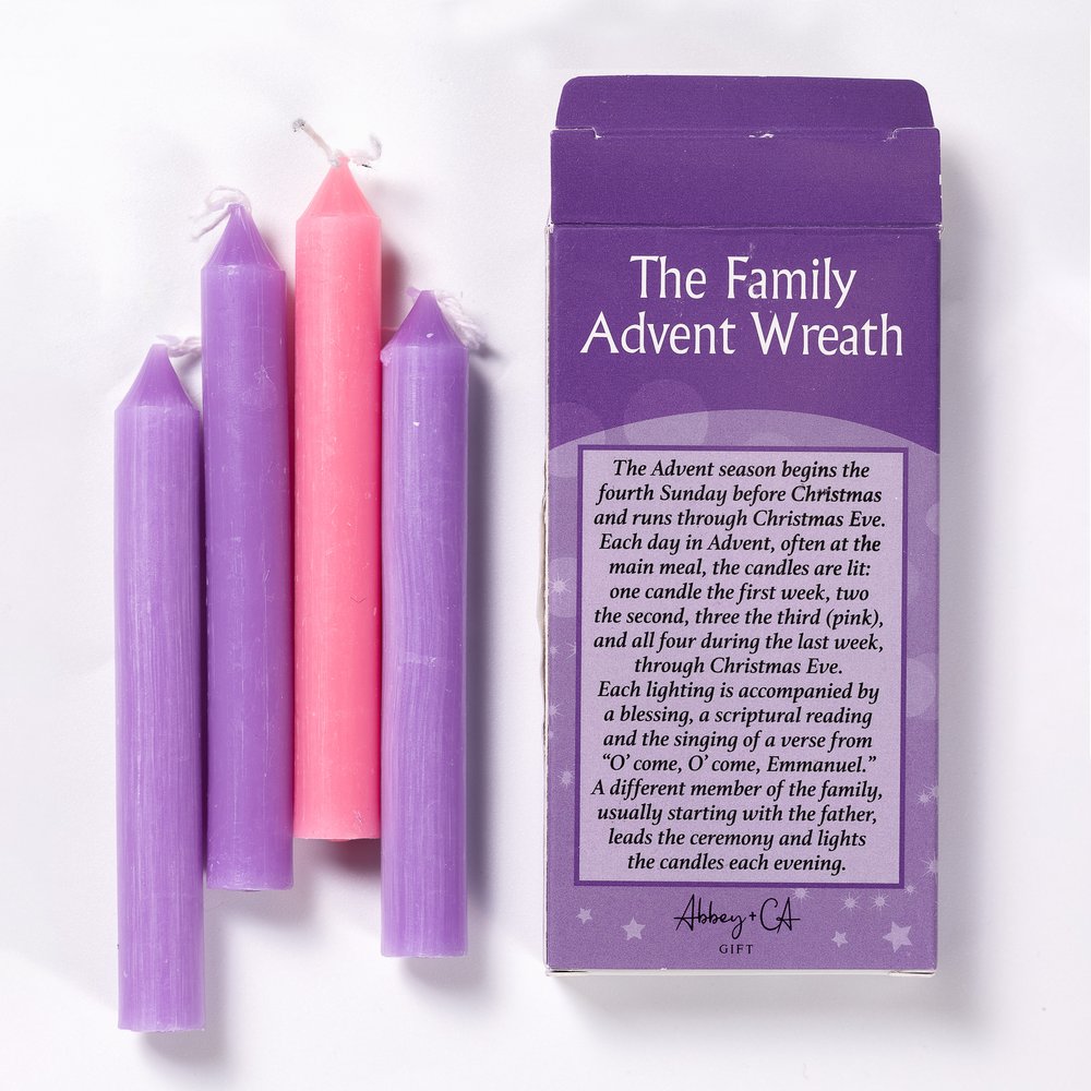 Mini Advent Taper Candles - Set of 4