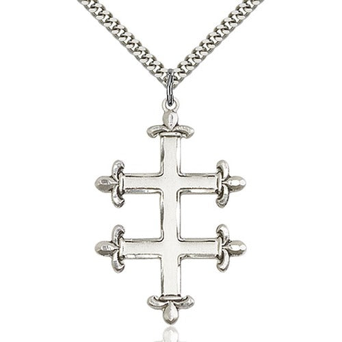 Cross of Lorraine Pendant, Bliss, Sterling Silver
